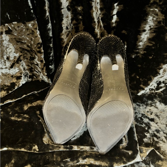 Bakers Black Snake Stiletto Heels - Picture 3 of 8